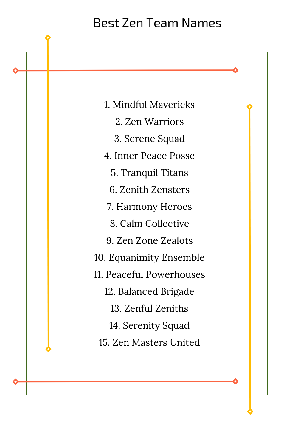 Best Zen Team Names