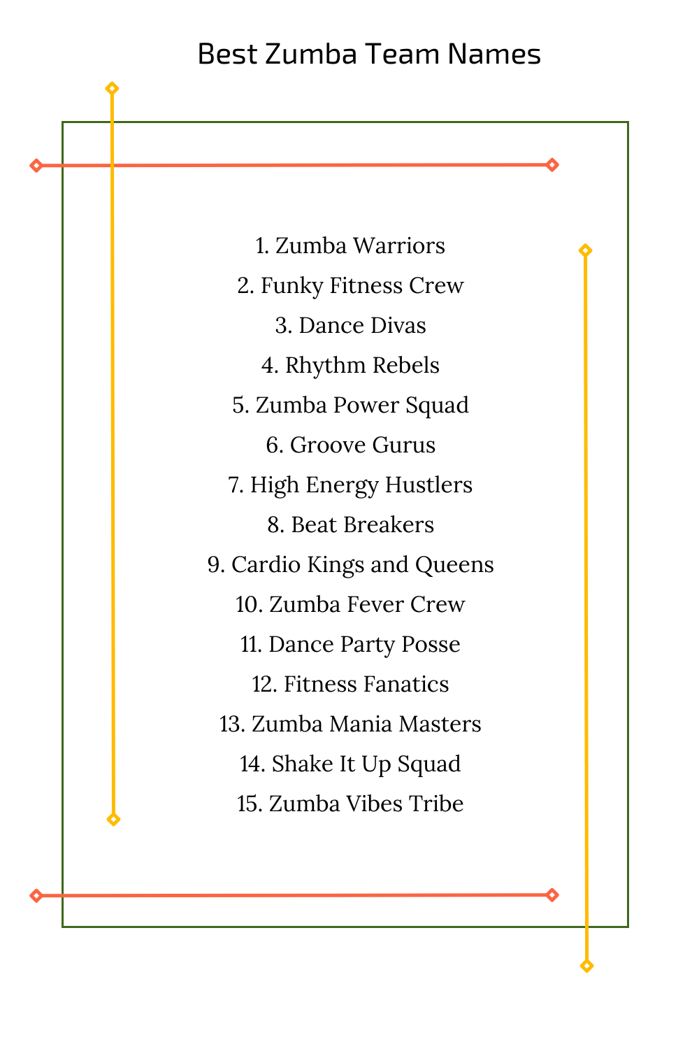 Best Zumba Team Names