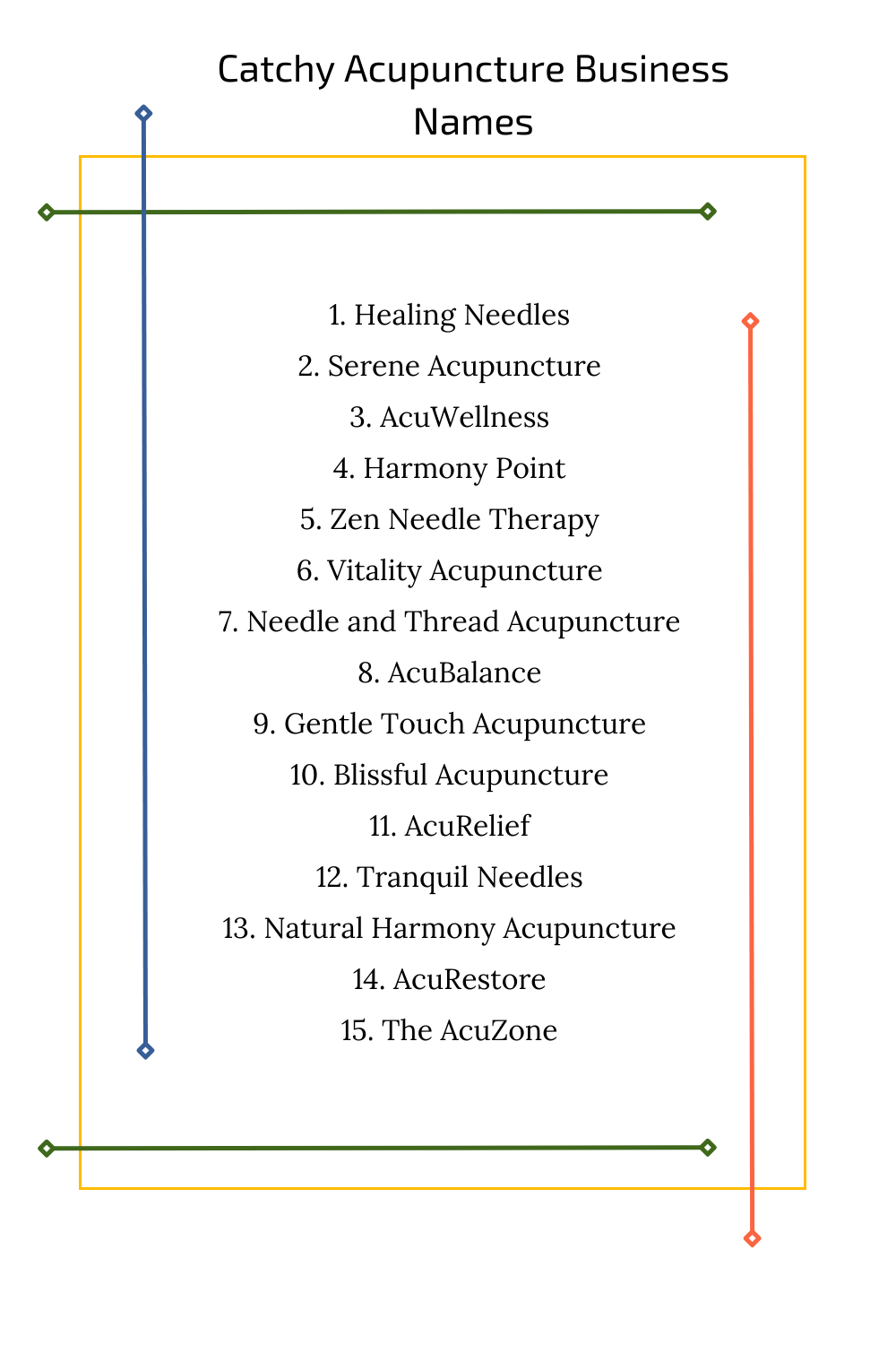 Catchy Acupuncture Business Names
