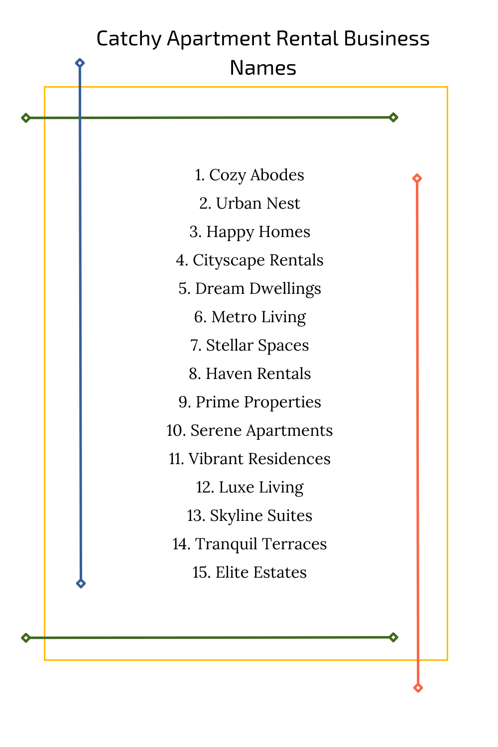 Catchy Apartment Rental Business Names