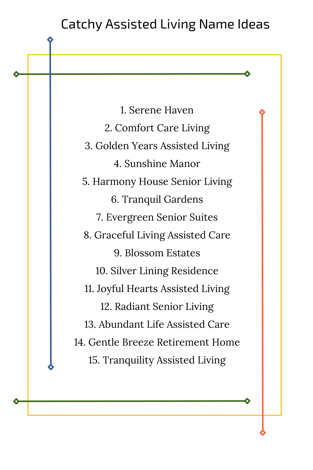Catchy Assisted Living Name Ideas