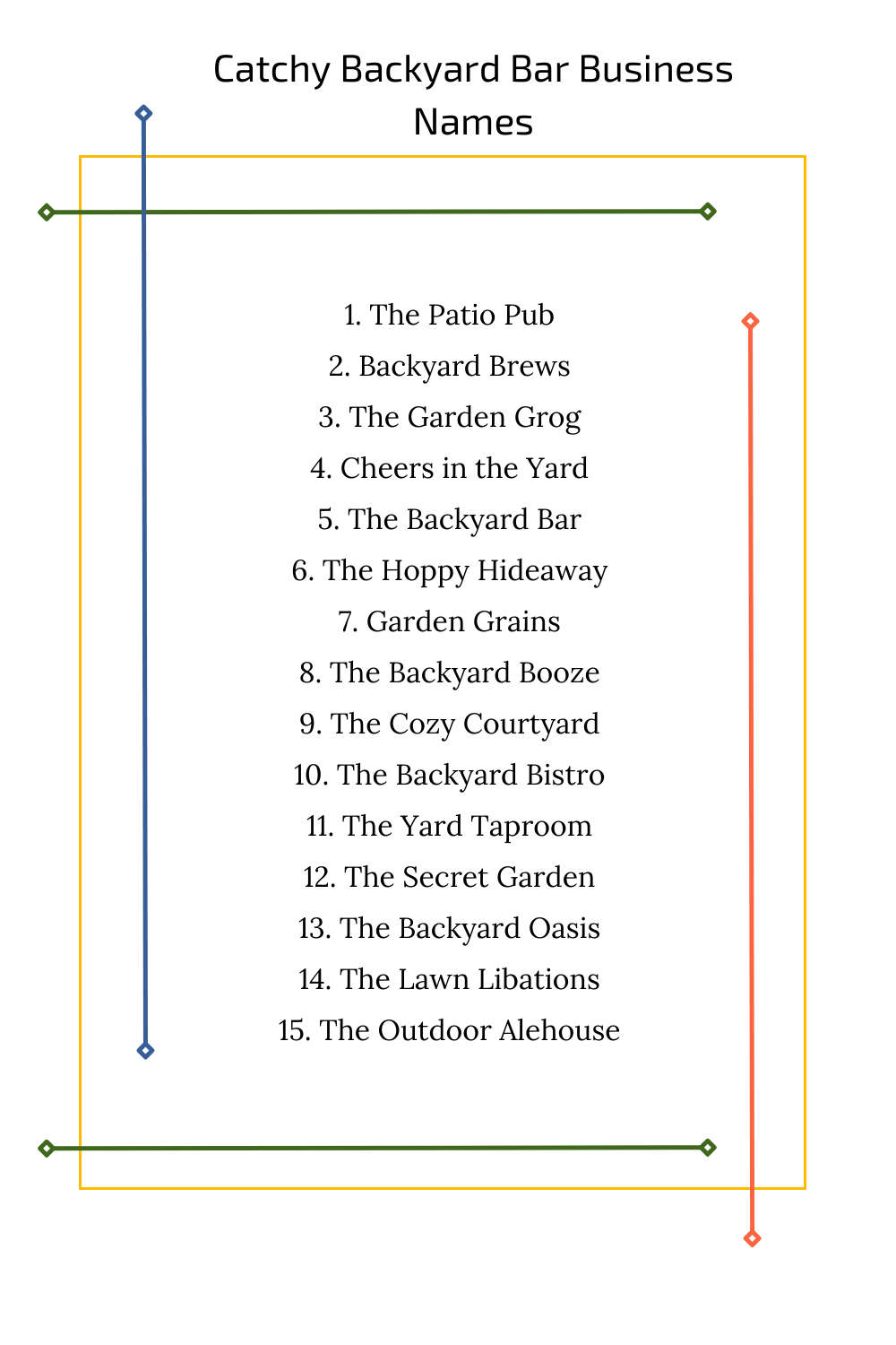 Catchy Backyard Bar Business Names