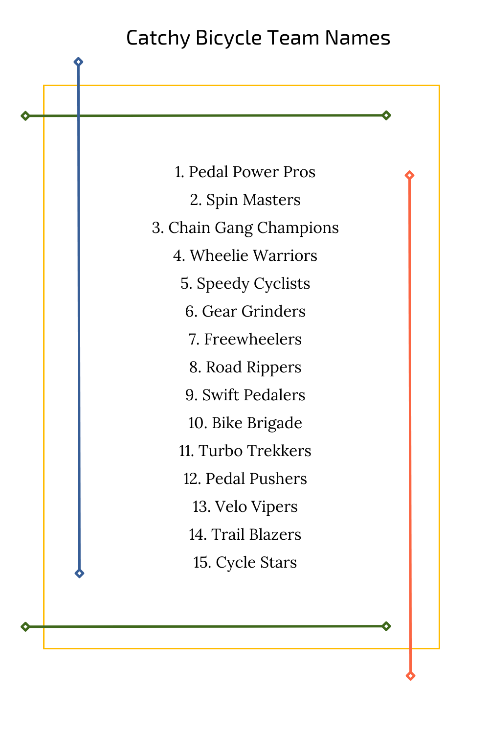 Catchy Bicycle Team Names