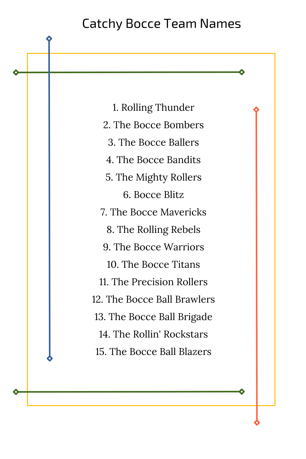 Catchy Bocce Team Names