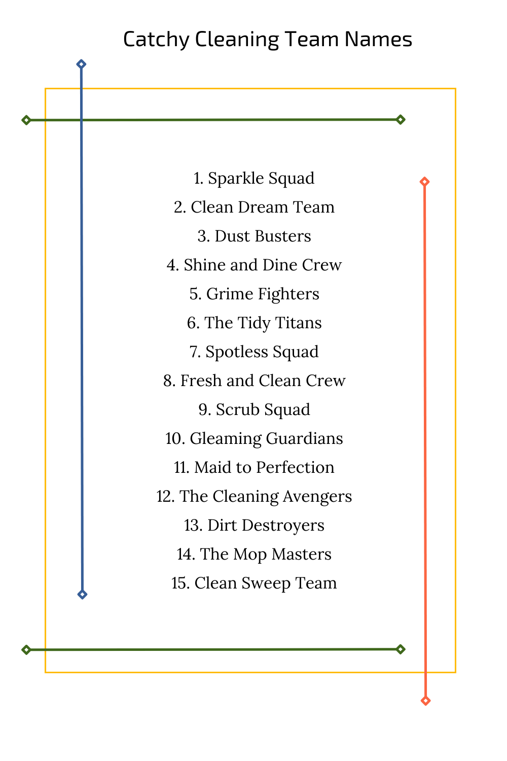 Catchy Cleaning Team Names