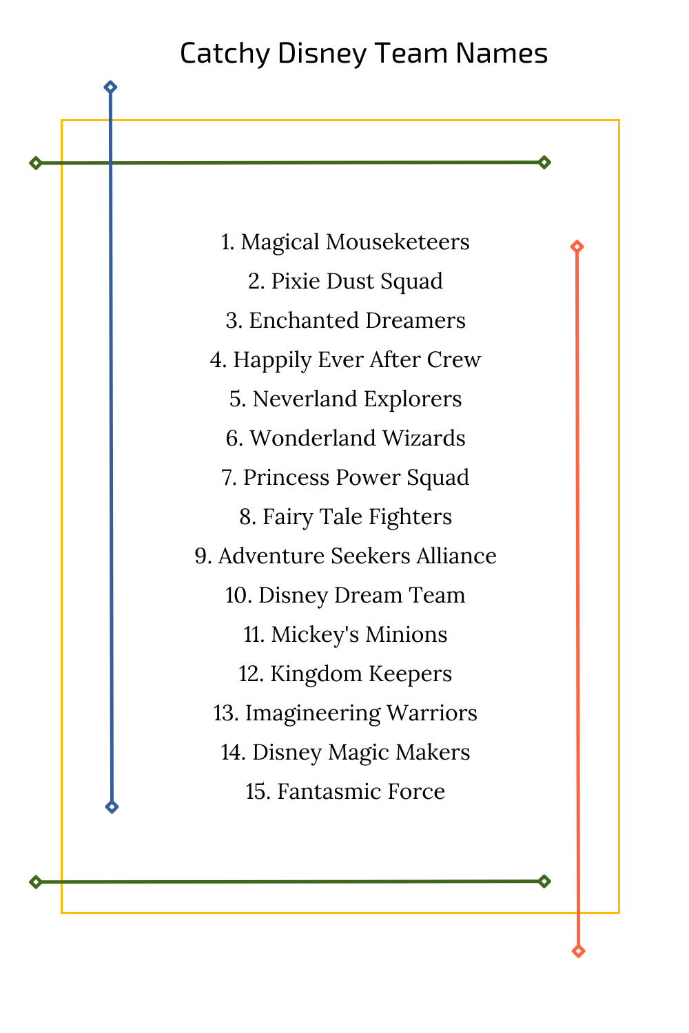 Catchy Disney Team Names