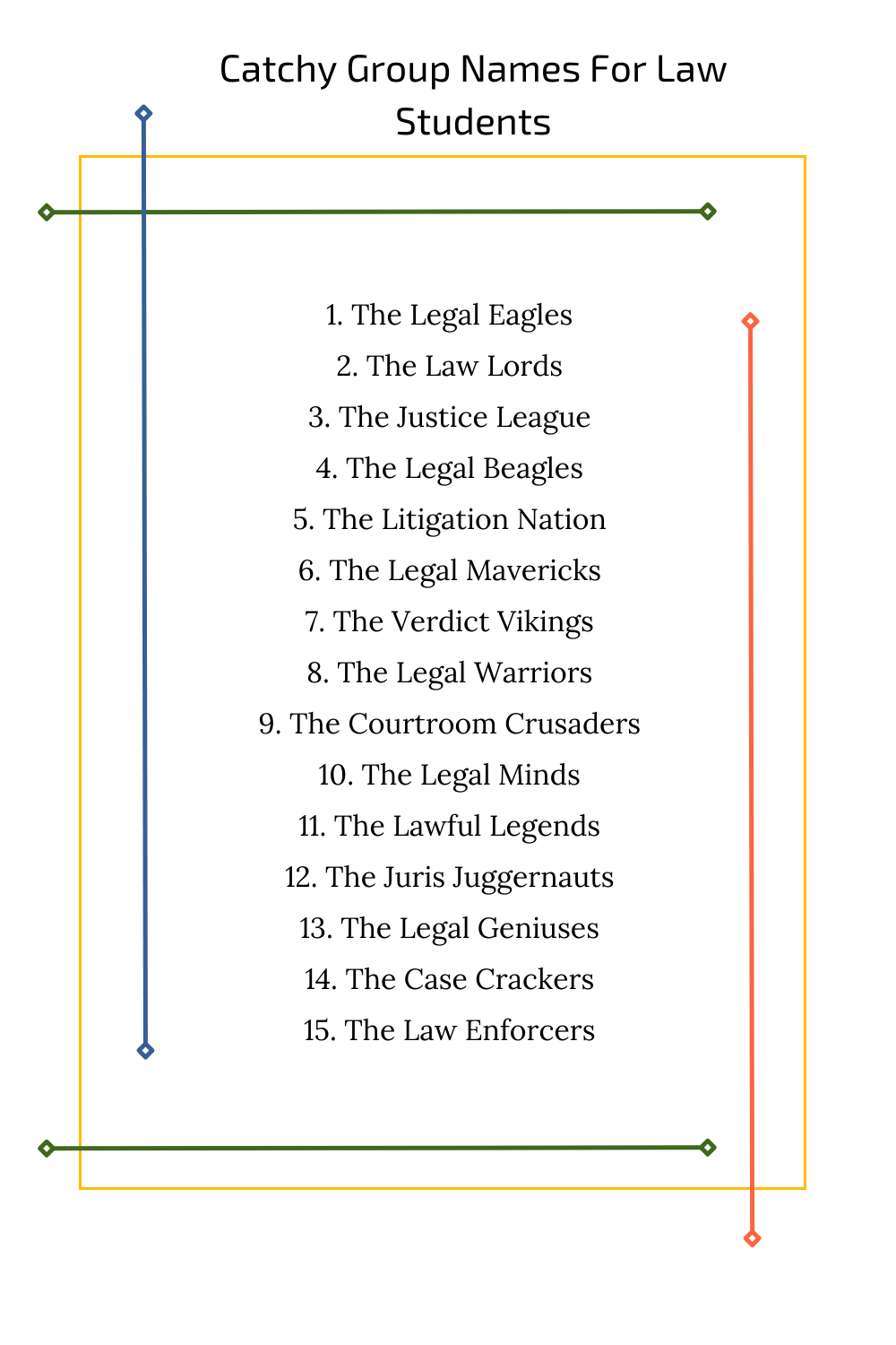 Catchy Group Names For Law Students
