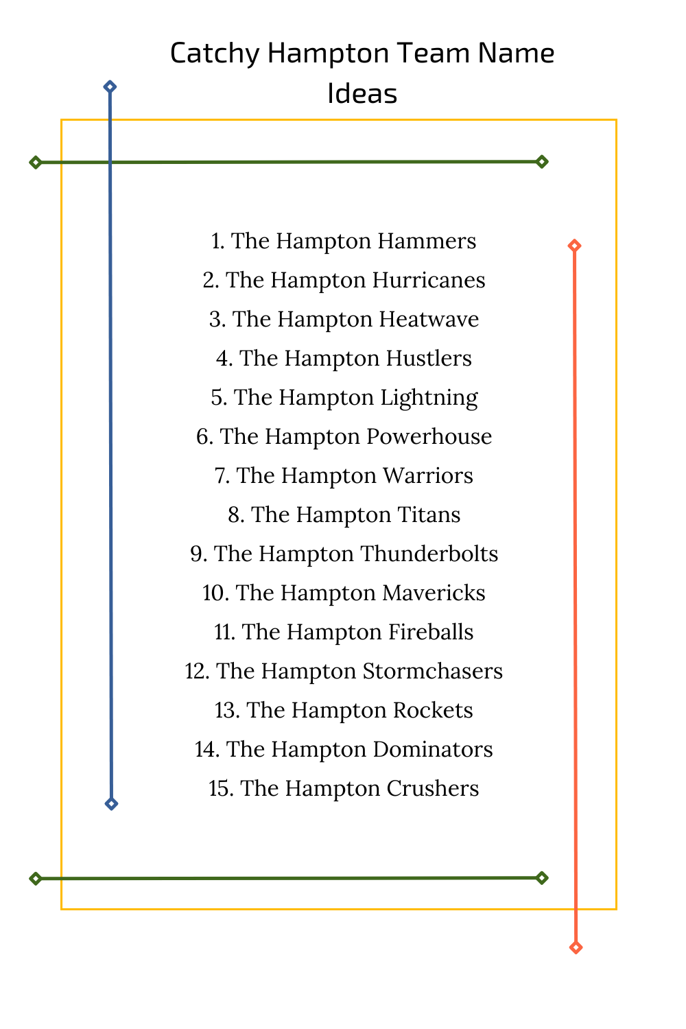 Catchy Hampton Team Name Ideas