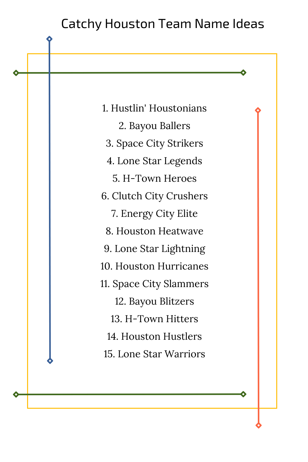 Catchy Houston Team Name Ideas