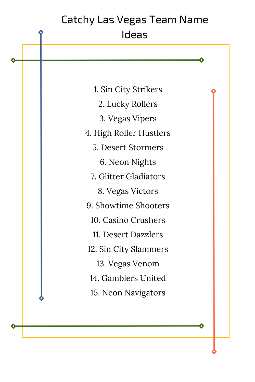 Catchy Las Vegas Team Name Ideas