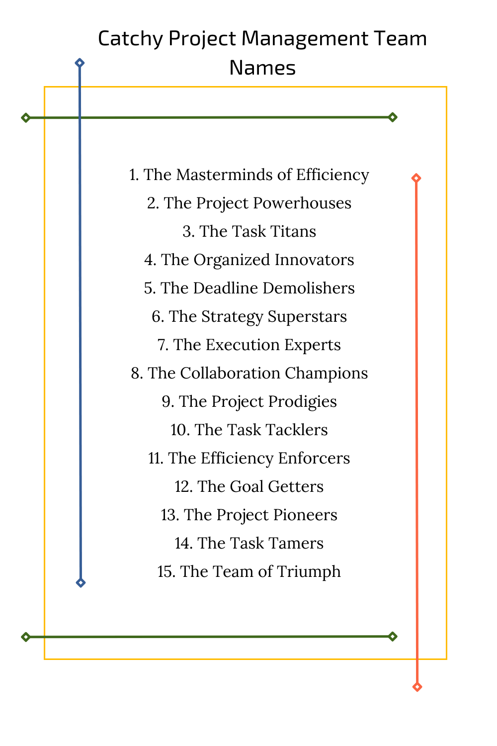 Catchy Project Management Team Names