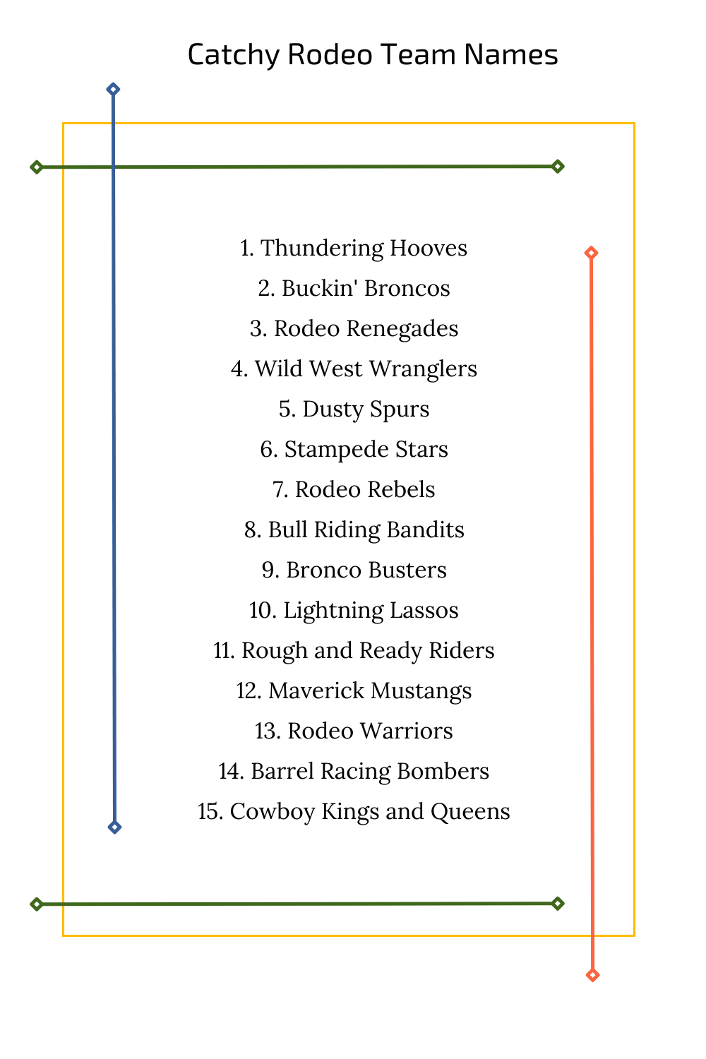 Catchy Rodeo Team Names
