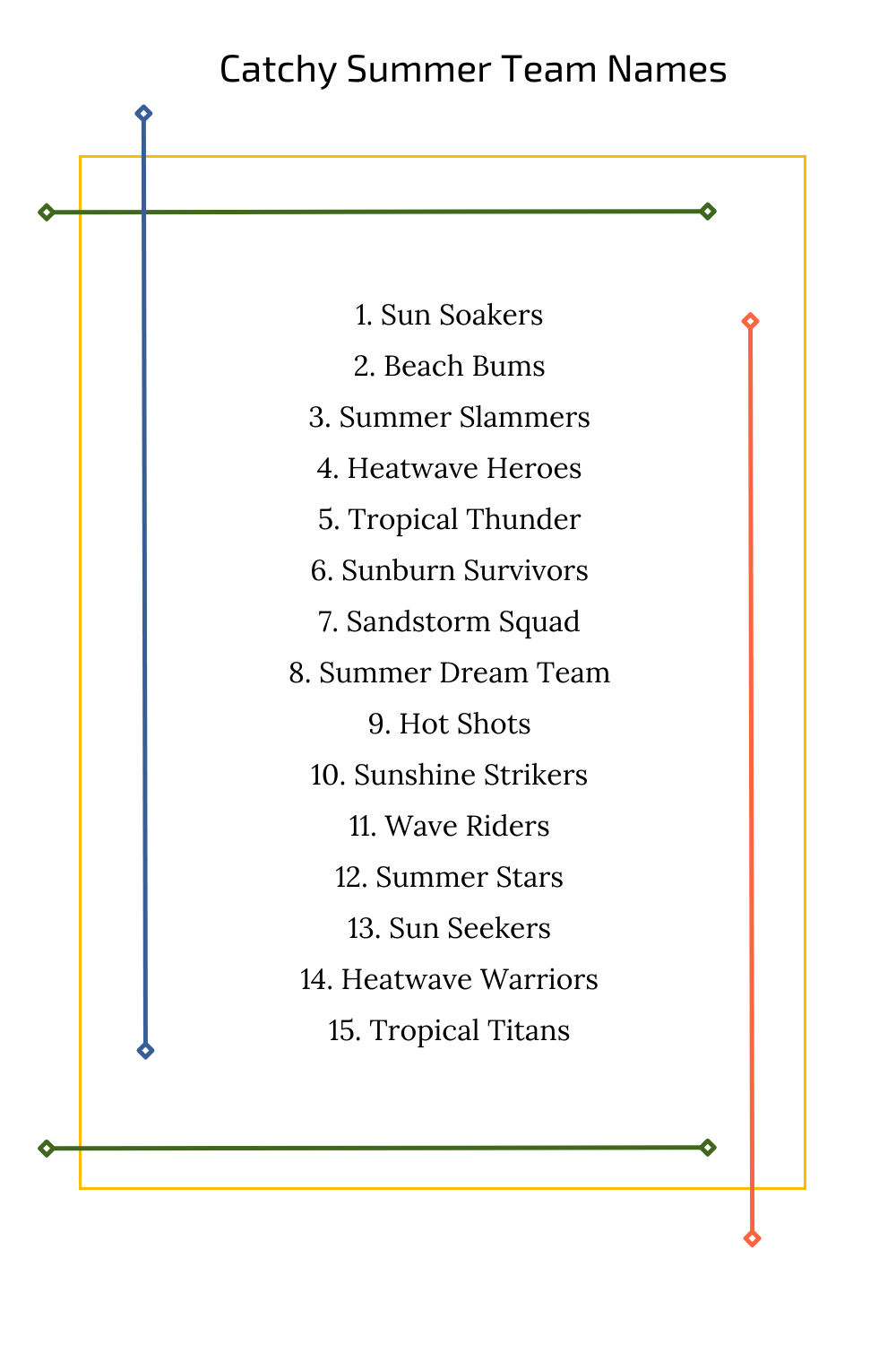 Catchy Summer Team Names