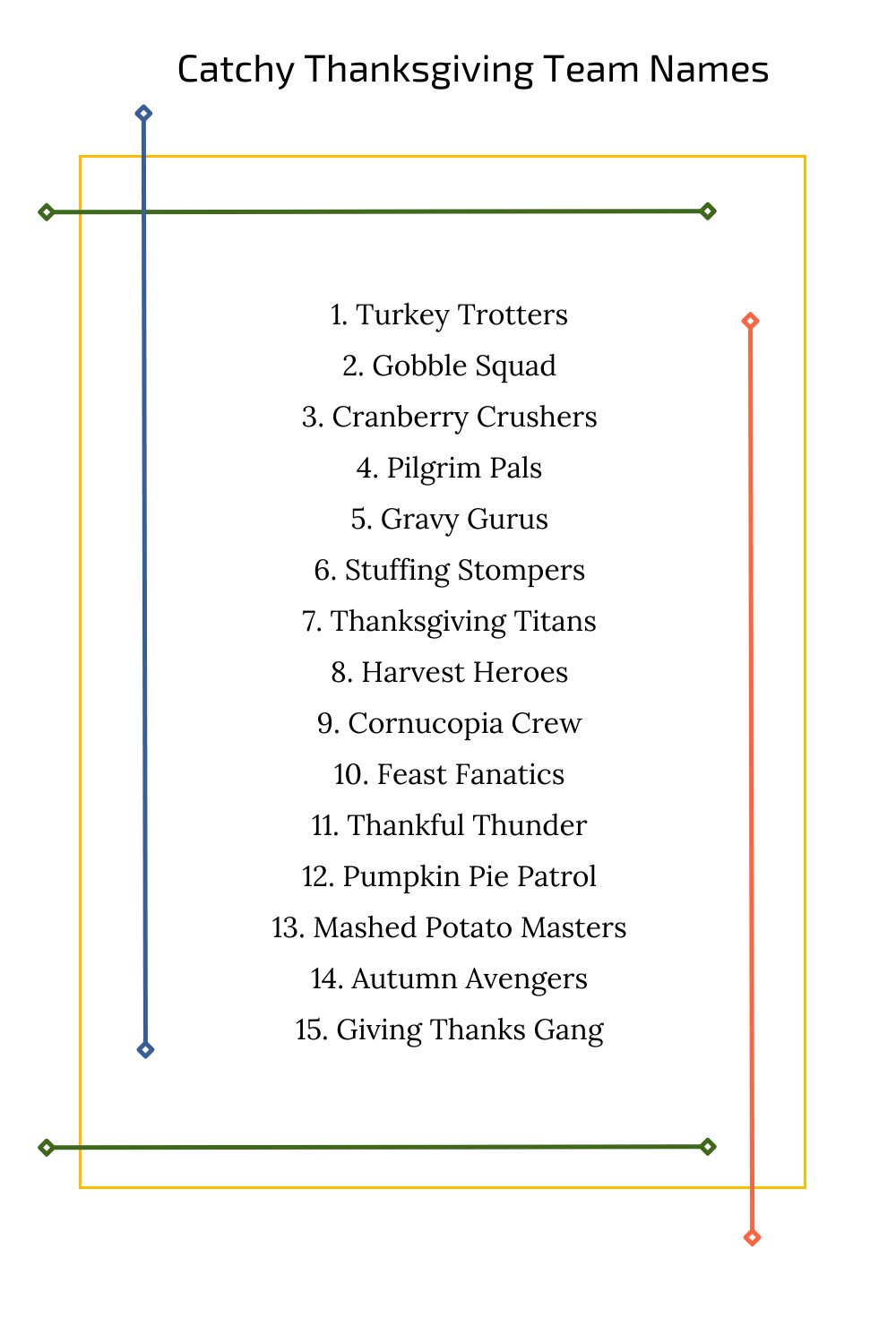 Catchy Thanksgiving Team Names