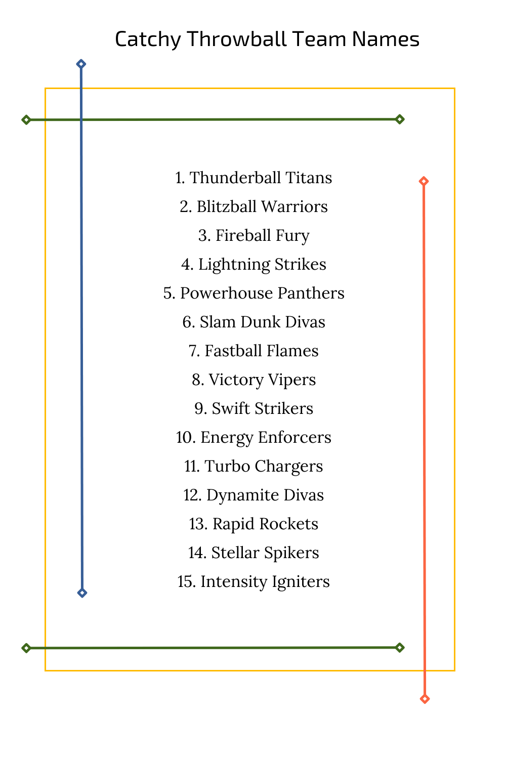 Catchy Throwball Team Names