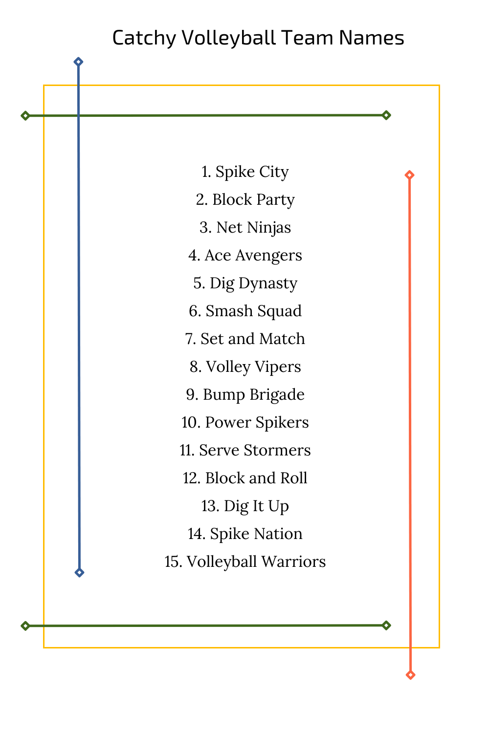 Catchy Volleyball Team Names