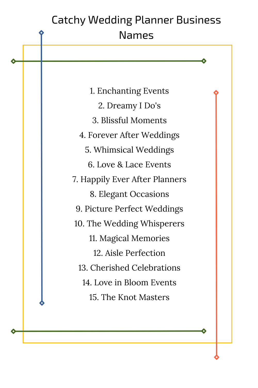 Catchy Wedding Planner Business Names