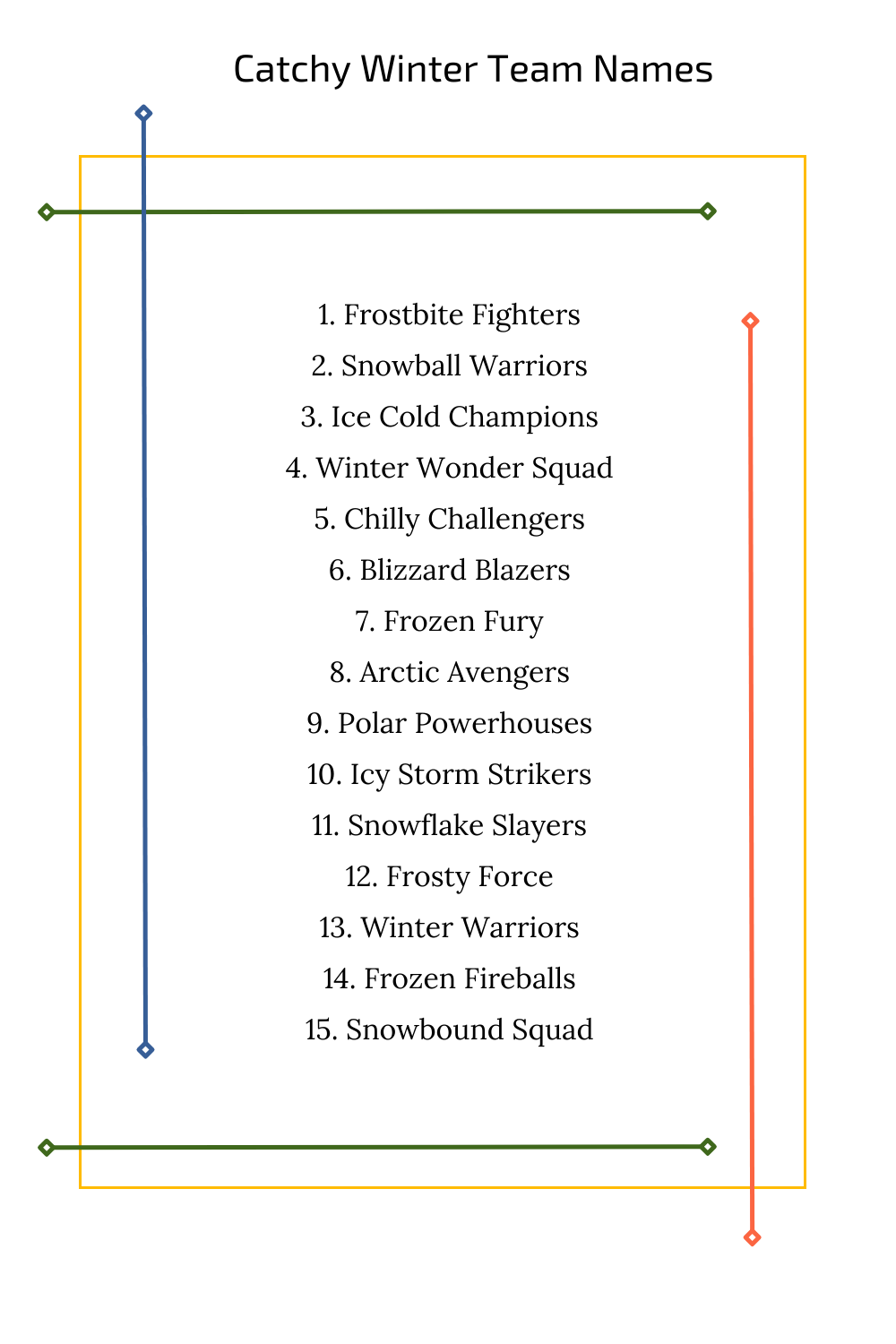 Catchy Winter Team Names