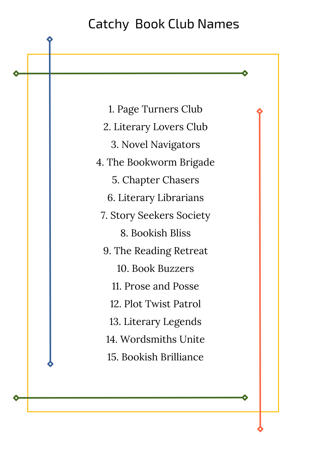 Catchy Book Club Names