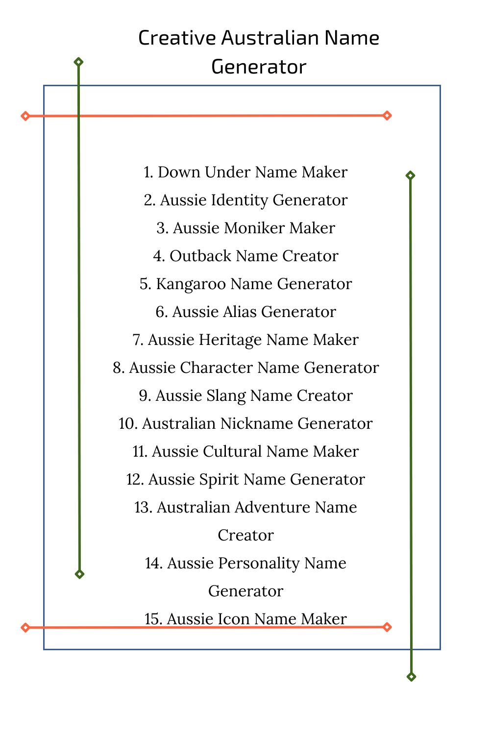 Creative Australian Name Generator