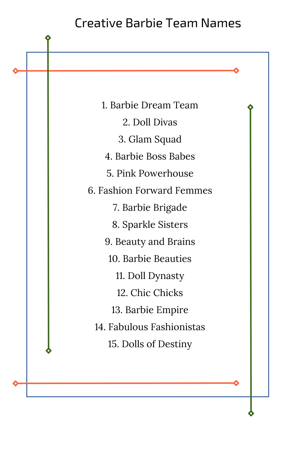 Creative Barbie Team Names