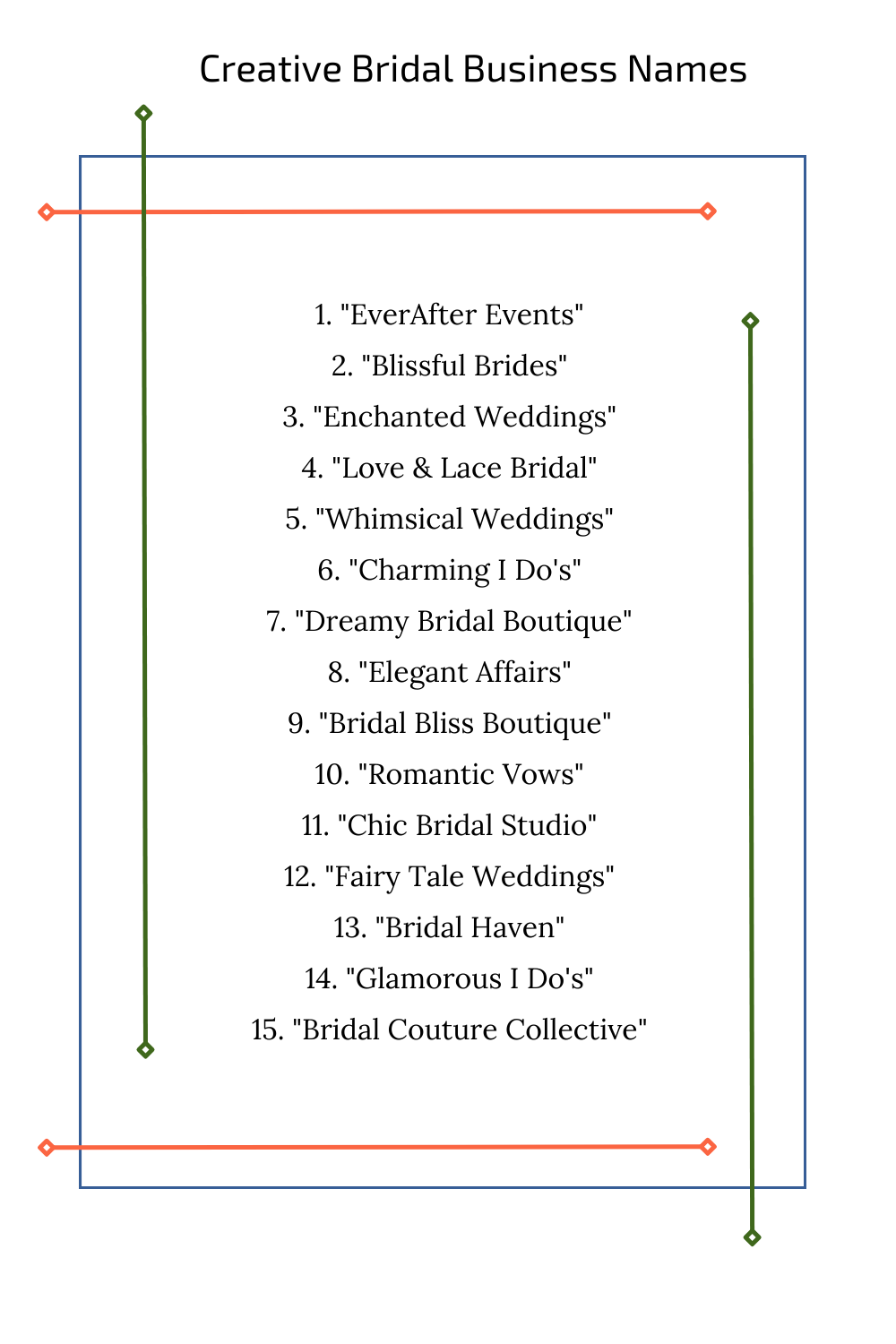 Creative Bridal Business Names
