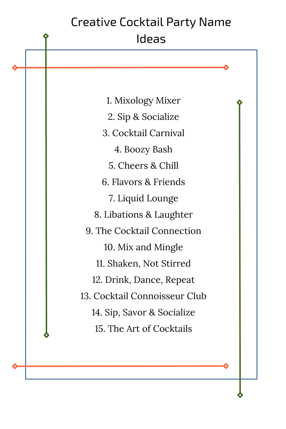 Creative Cocktail Party Name Ideas