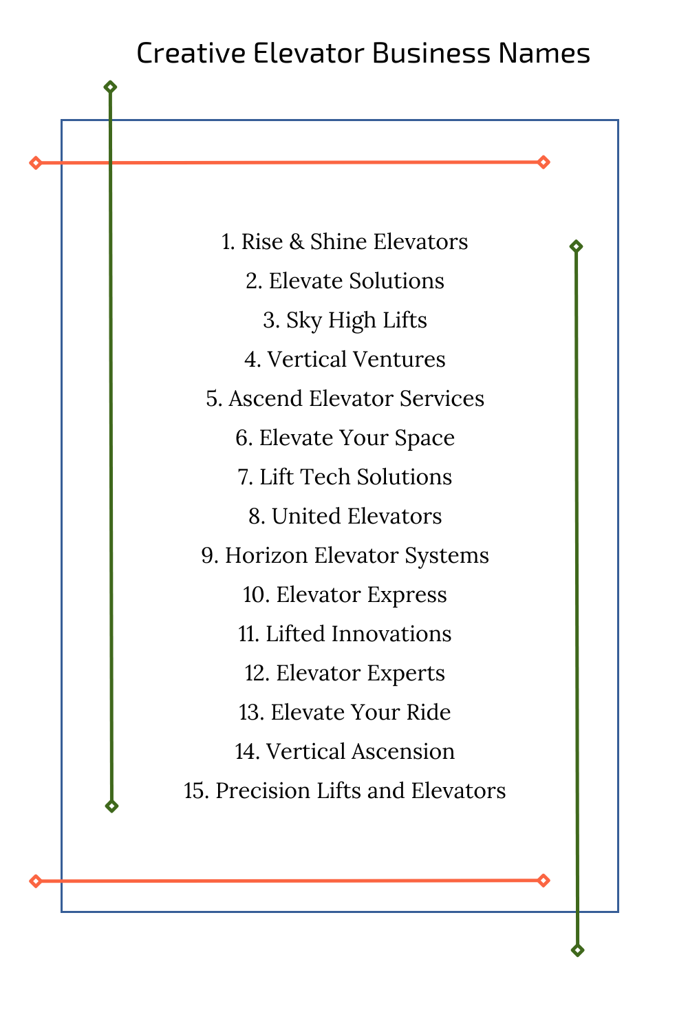 Creative Elevator Business Names