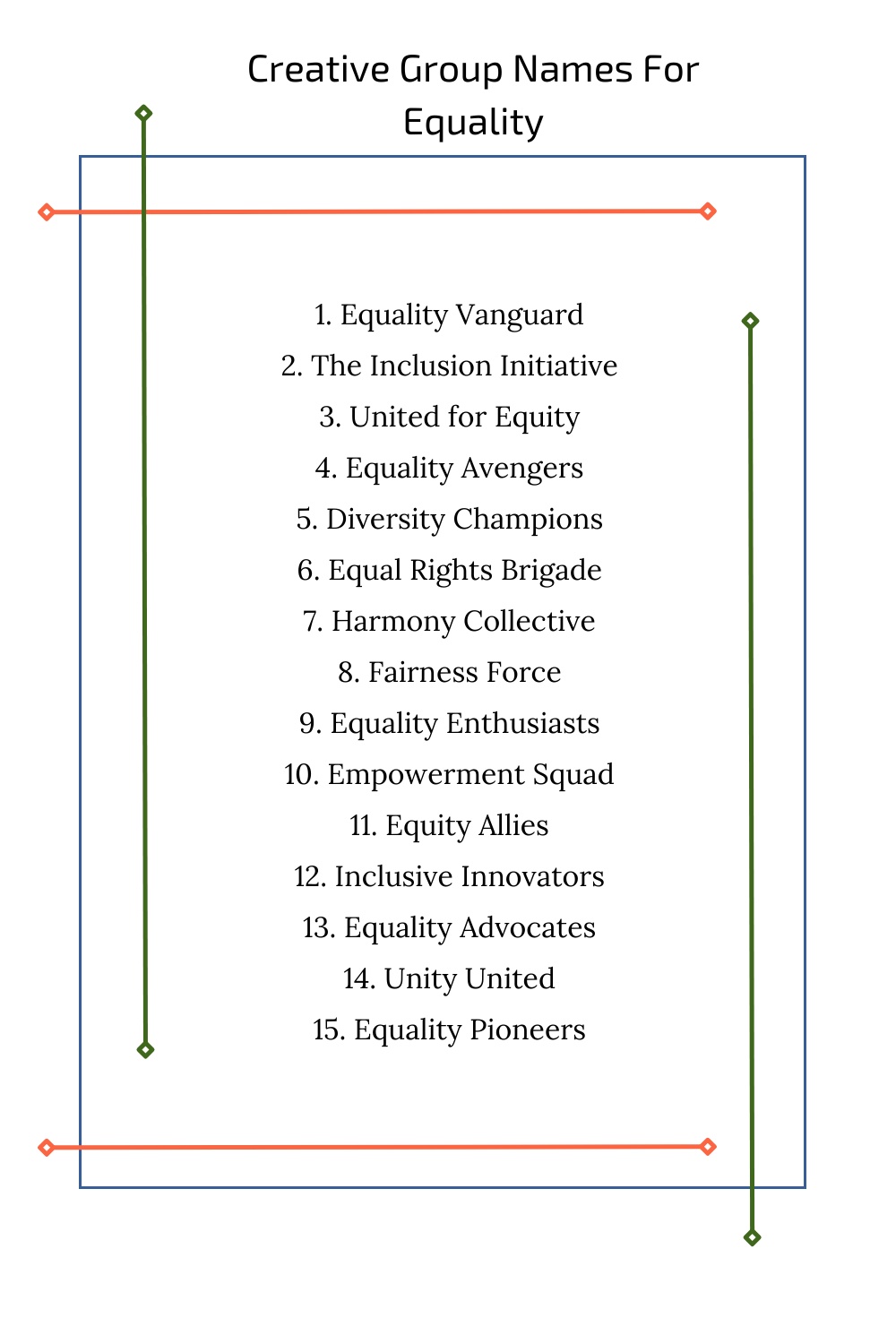 Creative Group Names For Equality