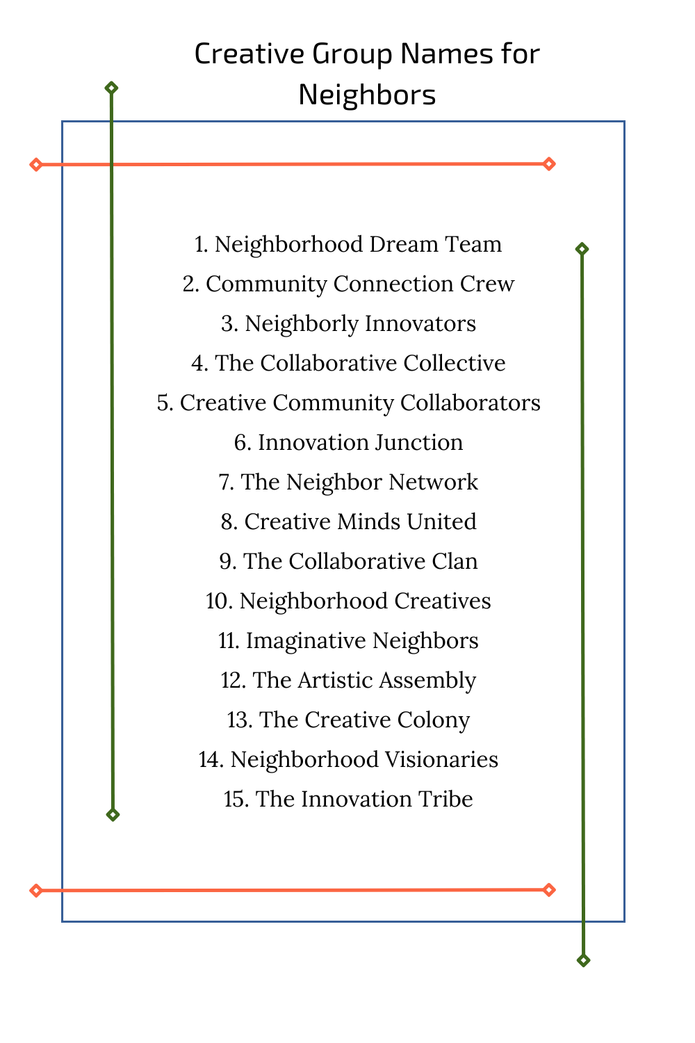 Creative Group Names for Neighbors