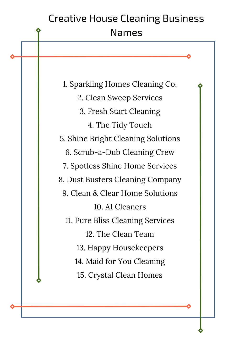 Creative House Cleaning Business Names