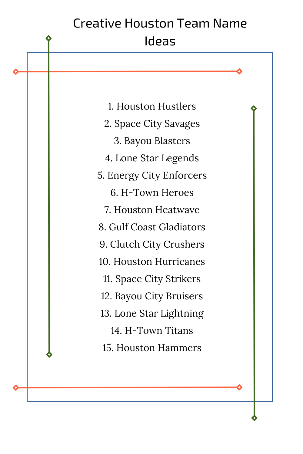 Creative Houston Team Name Ideas