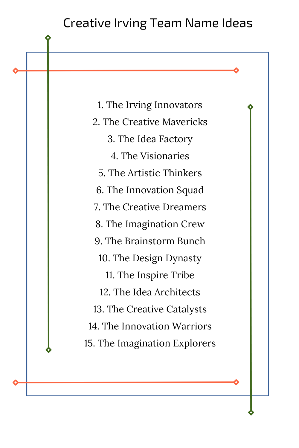 Creative Irving Team Name Ideas