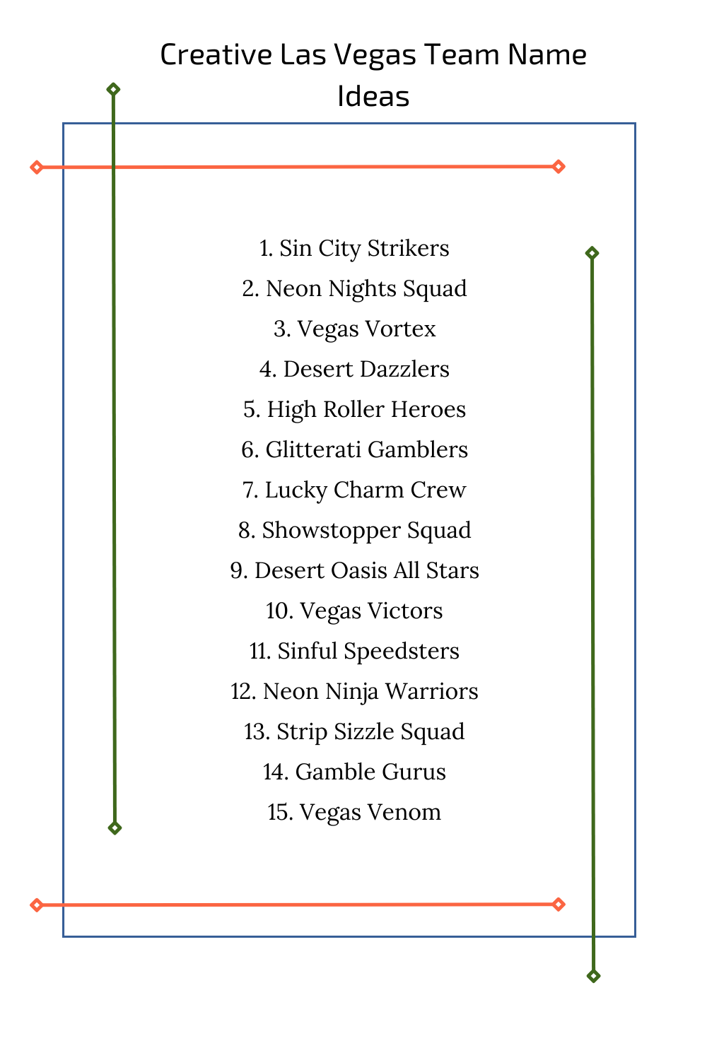 Creative Las Vegas Team Name Ideas