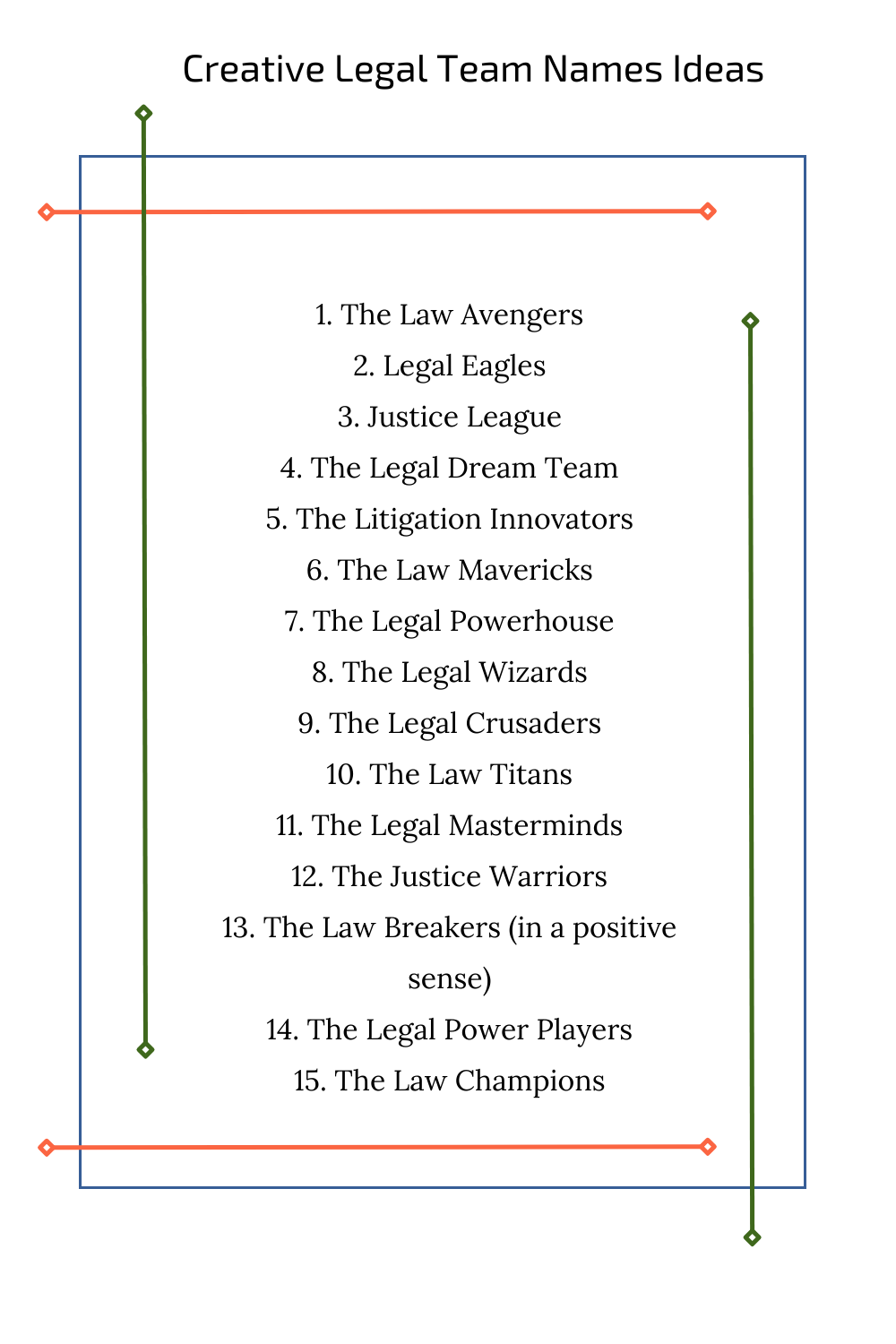 Creative Legal Team Names Ideas