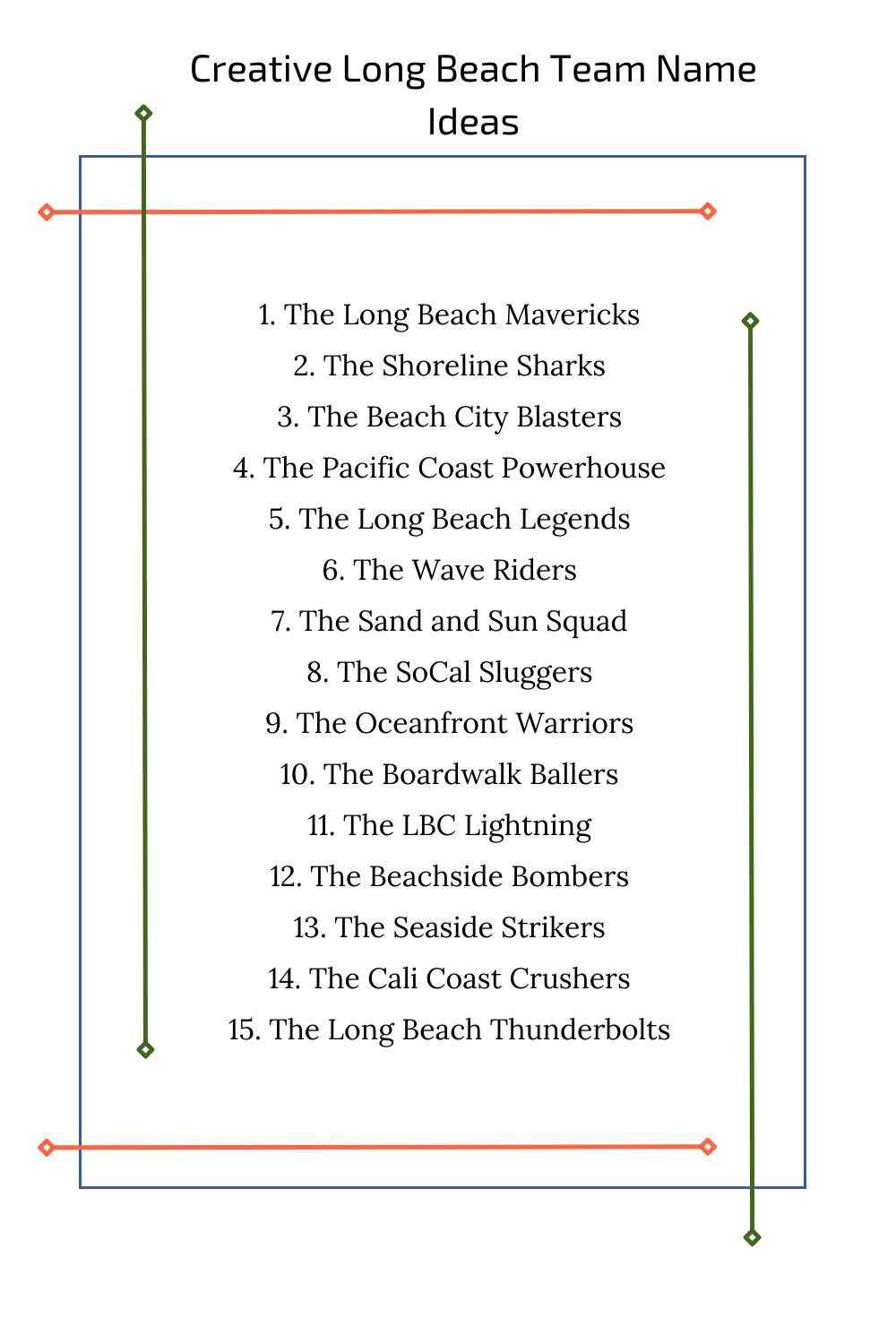 Creative Long Beach Team Name Ideas