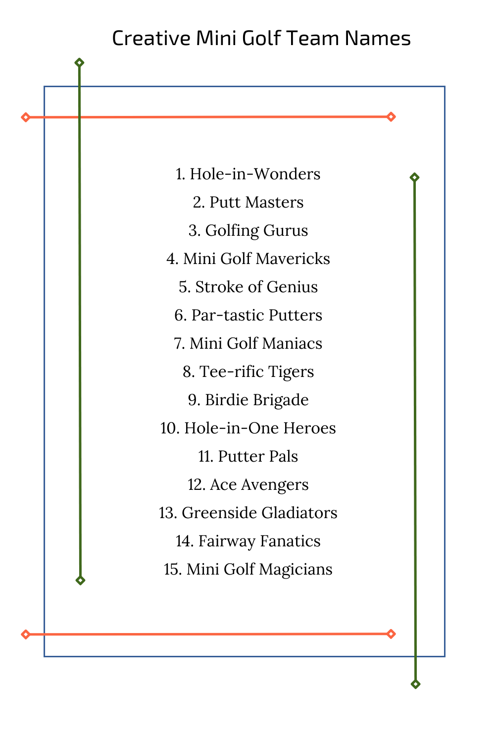Creative Mini Golf Team Names