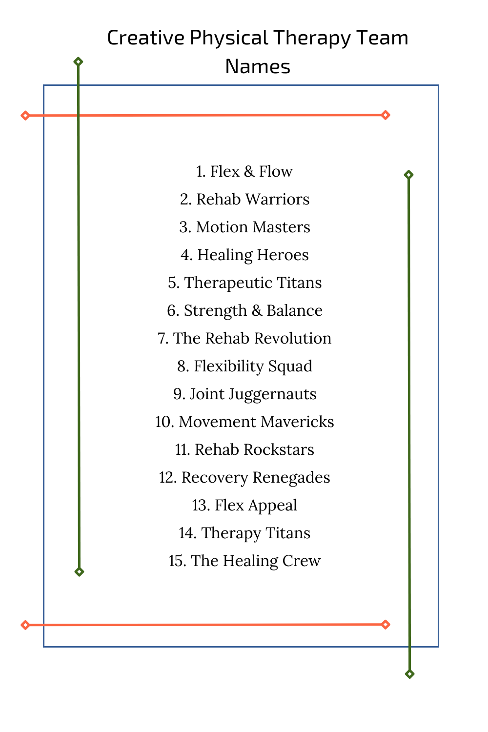 Creative Physical Therapy Team Names