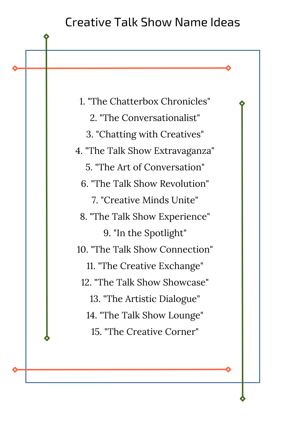 Creative Talk Show Name Ideas