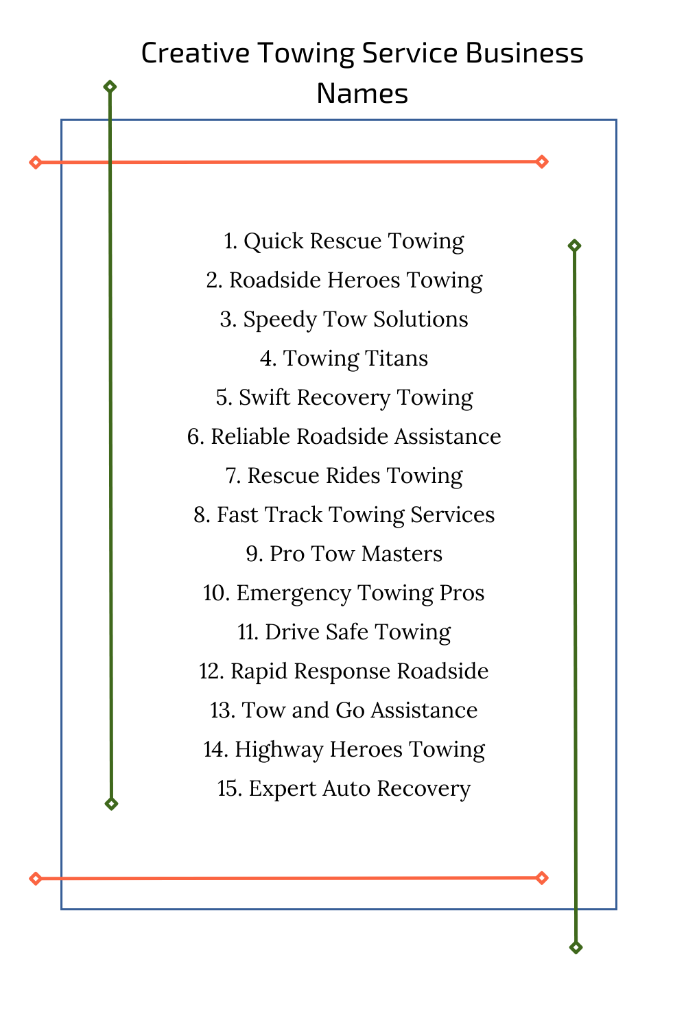 Creative Towing Service Business Names