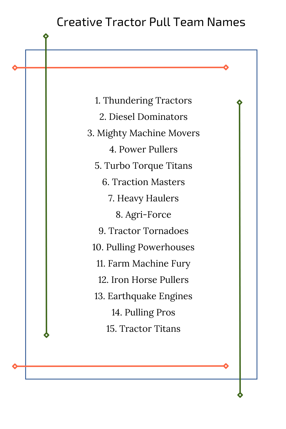 Creative Tractor Pull Team Names