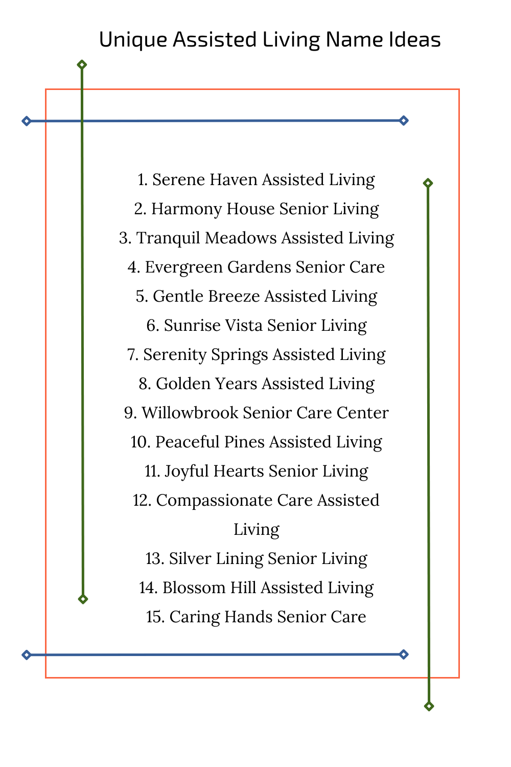 Unique Assisted Living Name Ideas
