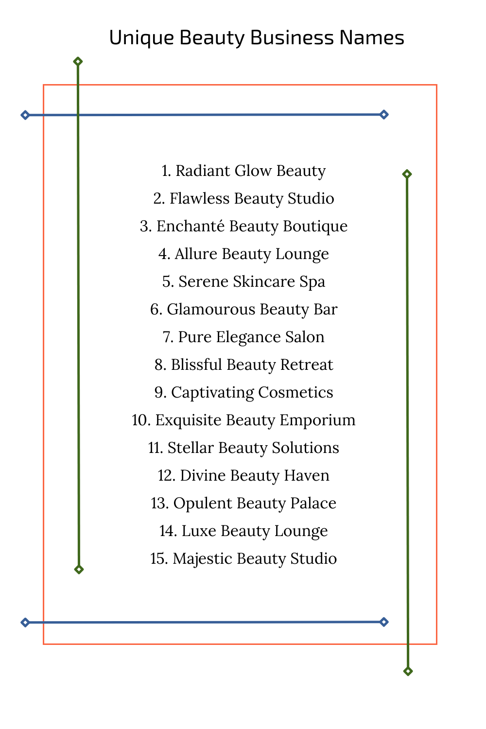 Unique Beauty Business Names