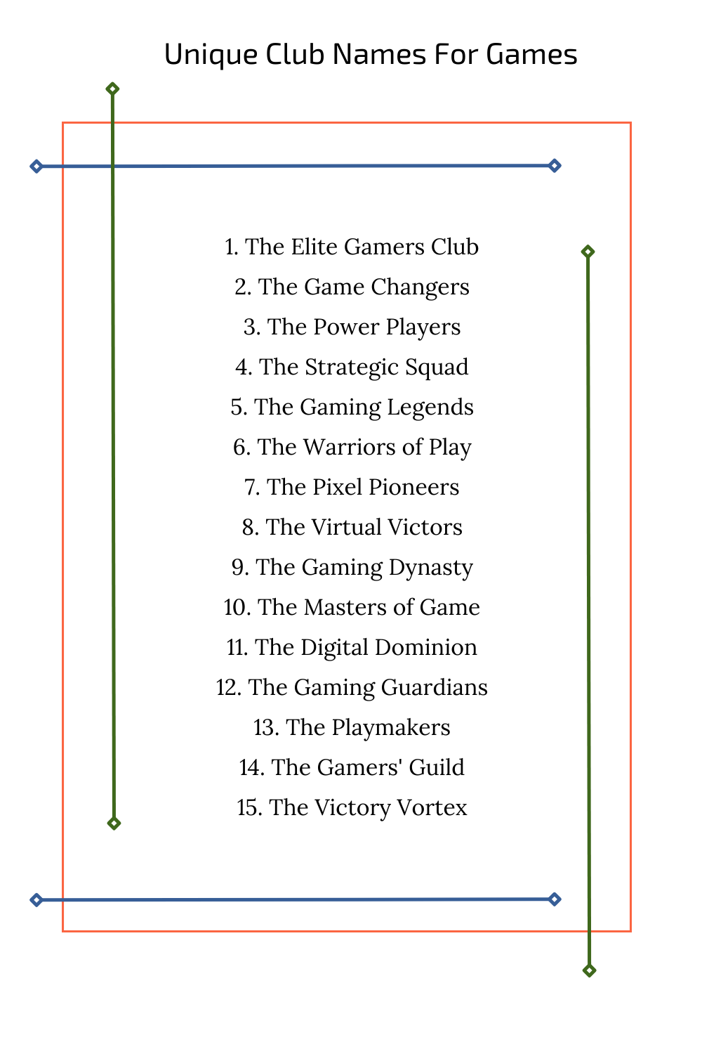 Unique Club Names For Games