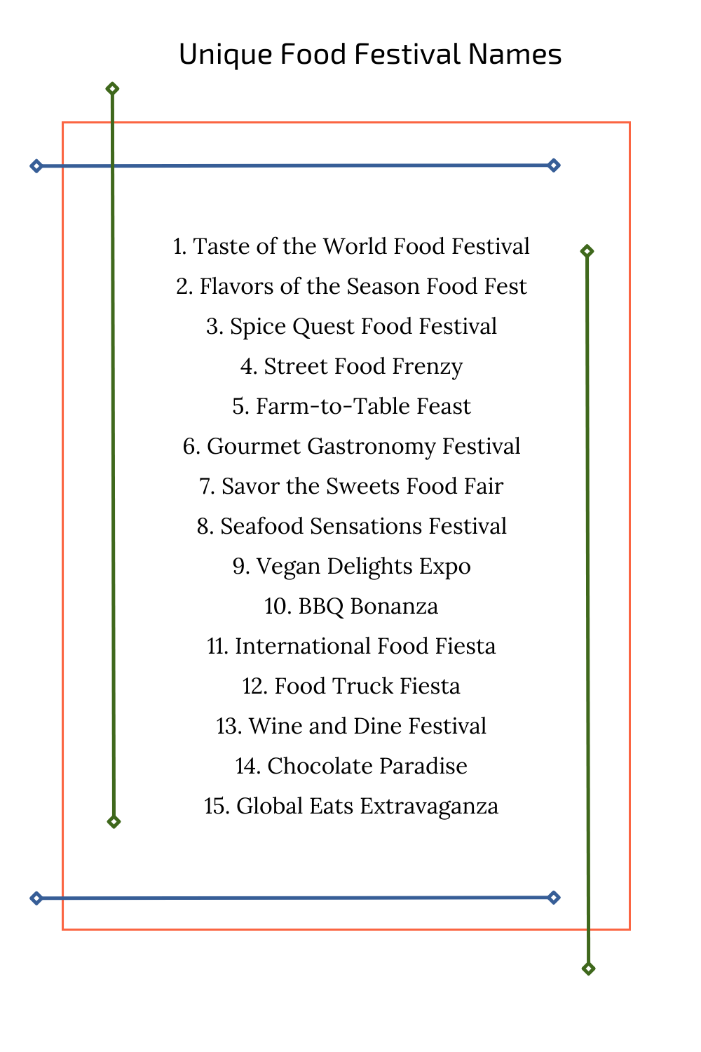 Unique Food Festival Names