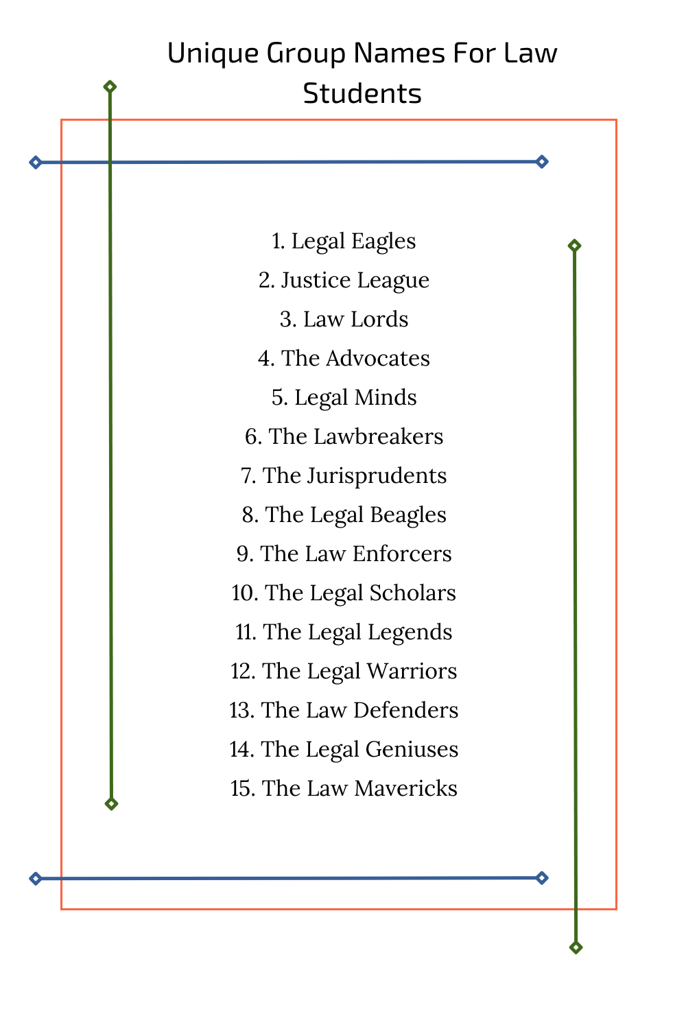 Unique Group Names For Law Students
