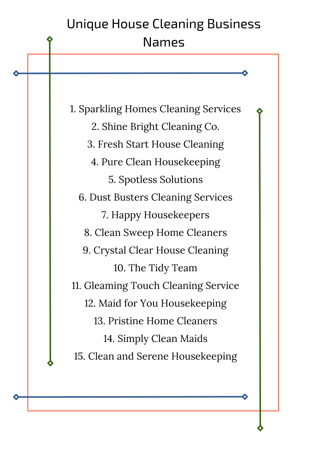 Unique House Cleaning Business Names