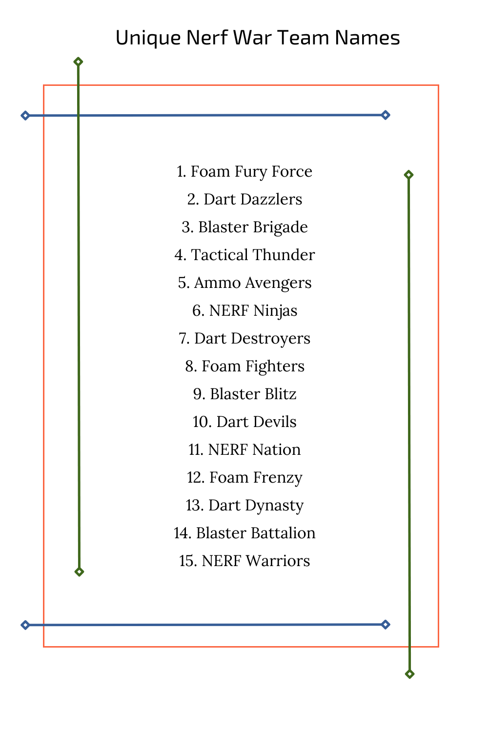 Unique Nerf War Team Names