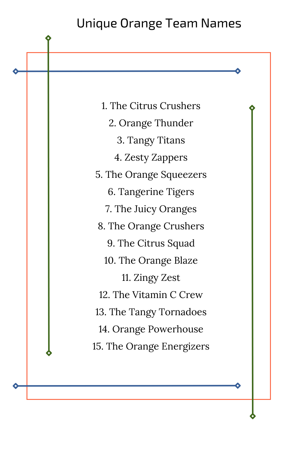 Unique Orange Team Names 1