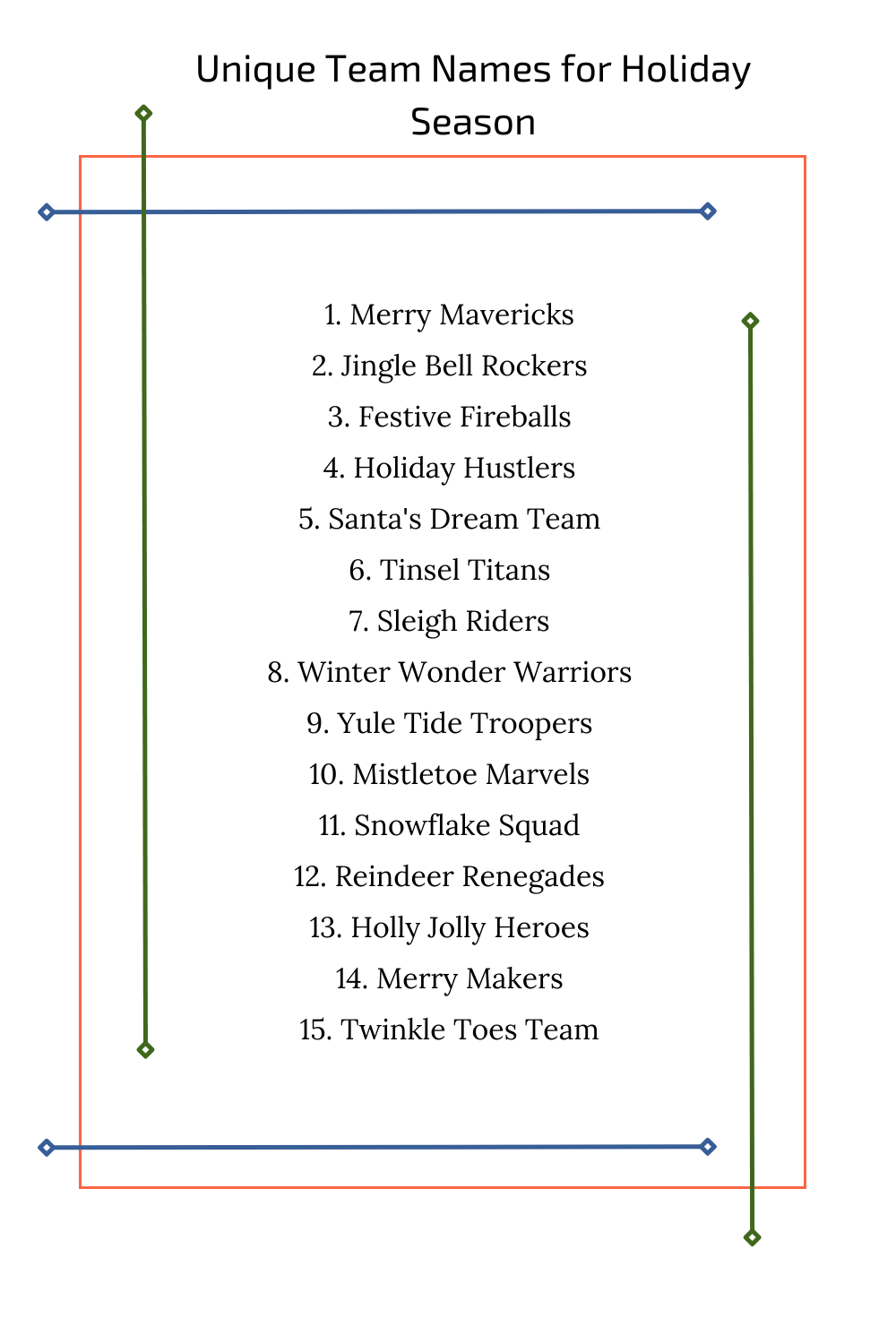 Unique Team Names for Holiday Season